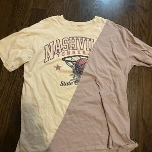 Hollister Cream Oversized Graphic Tee